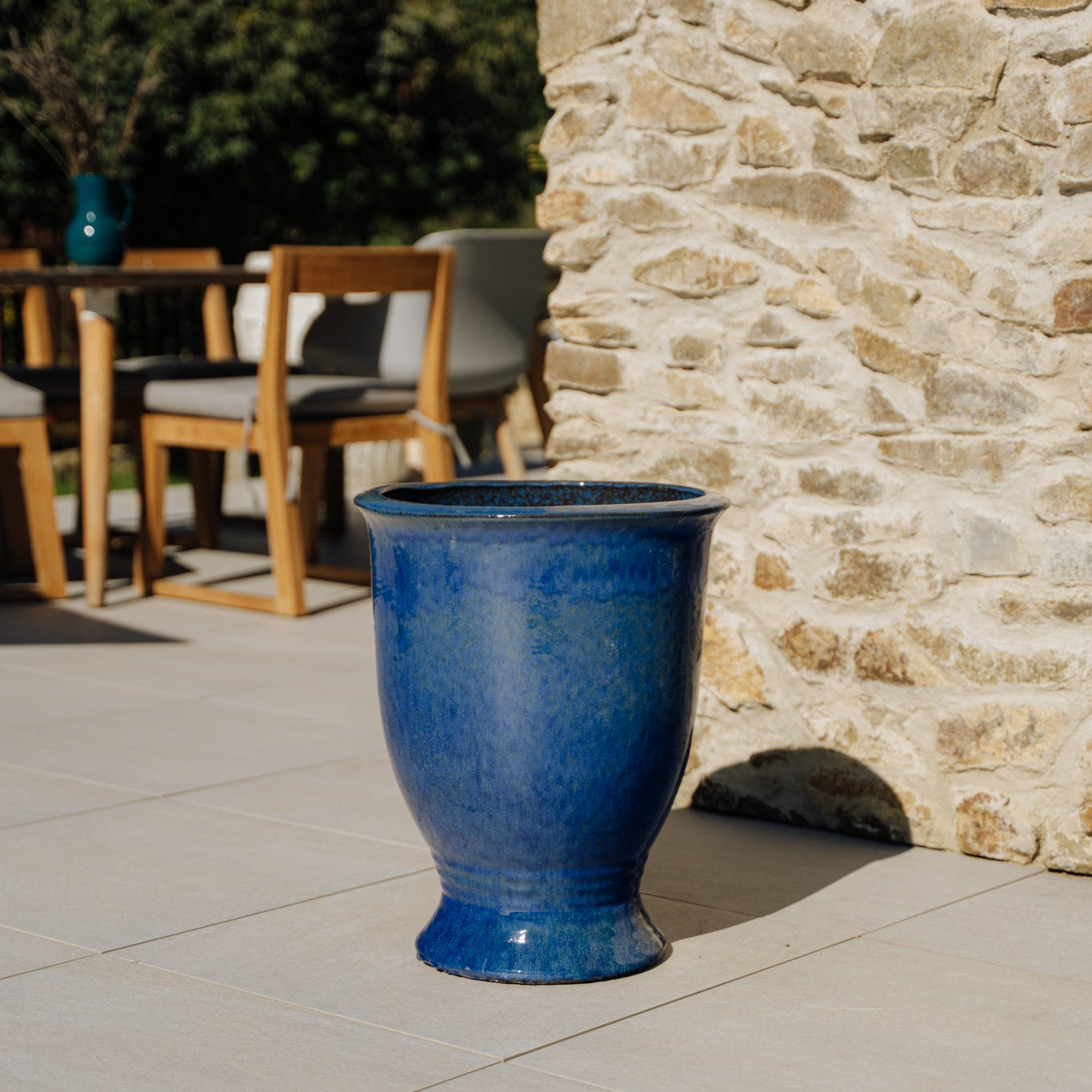 Ceramiczna doniczka Arthur - Morski błękit - Provencelia.cz