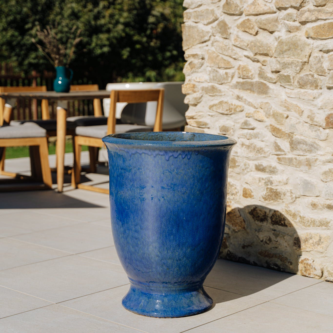 Ceramiczna doniczka Arthur - Morski błękit - Provencelia.cz