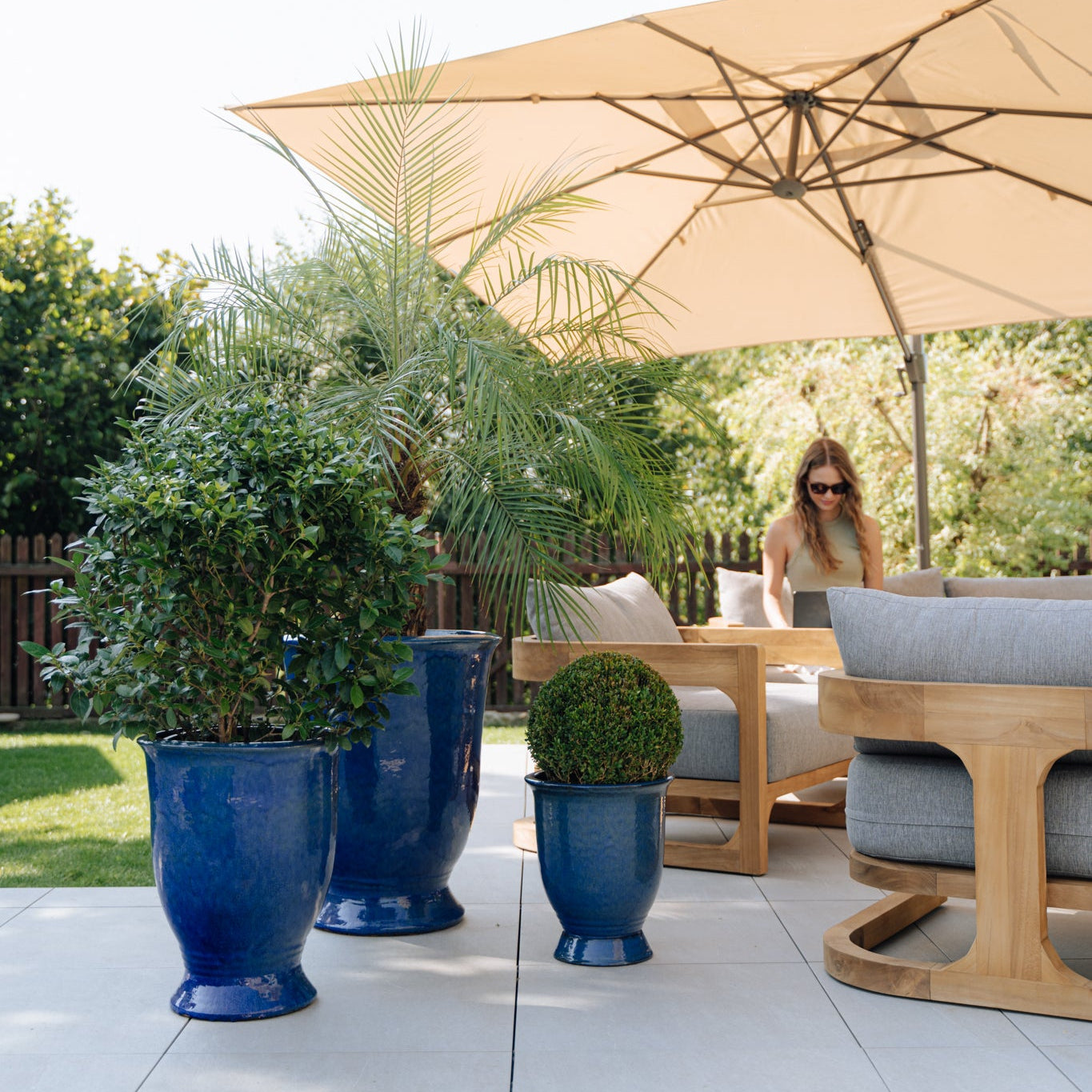 keramicky kvetinac arthur modry - Provencelia.cz