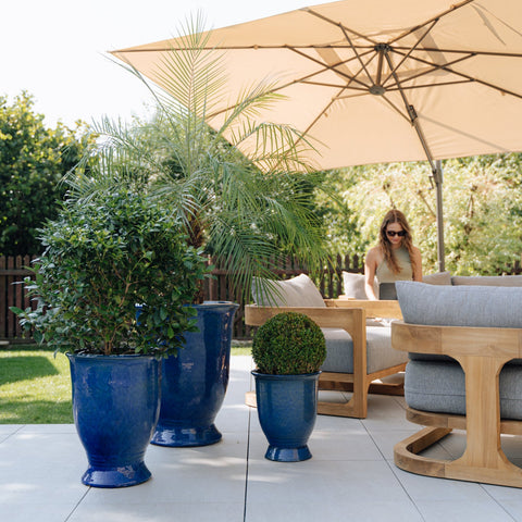 Ceramiczna doniczka Arthur - Morski błękit