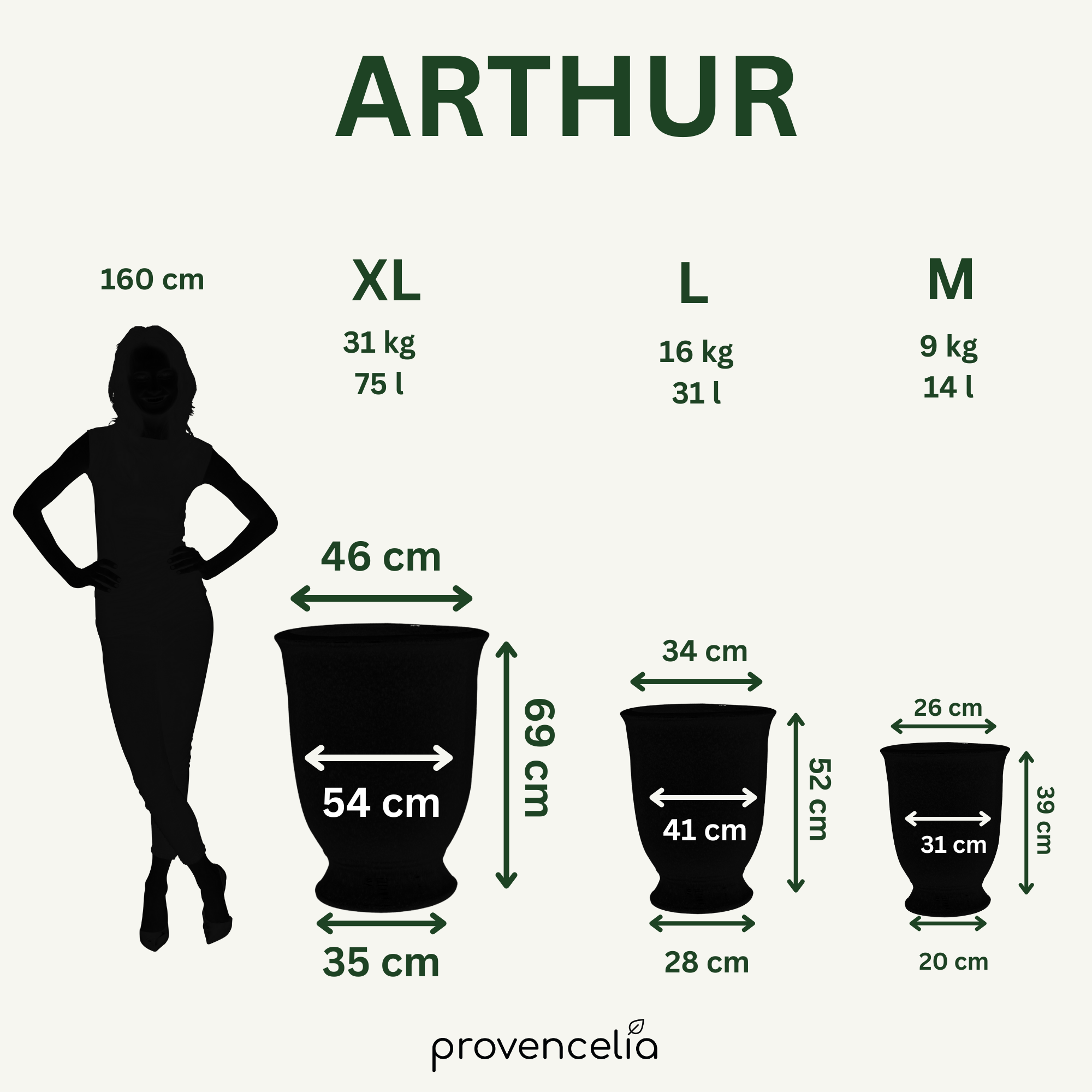 Keramický květináč Arthur - Podzimní zelená