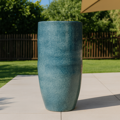 Doniczka ceramiczna Atena - jasnoniebieska