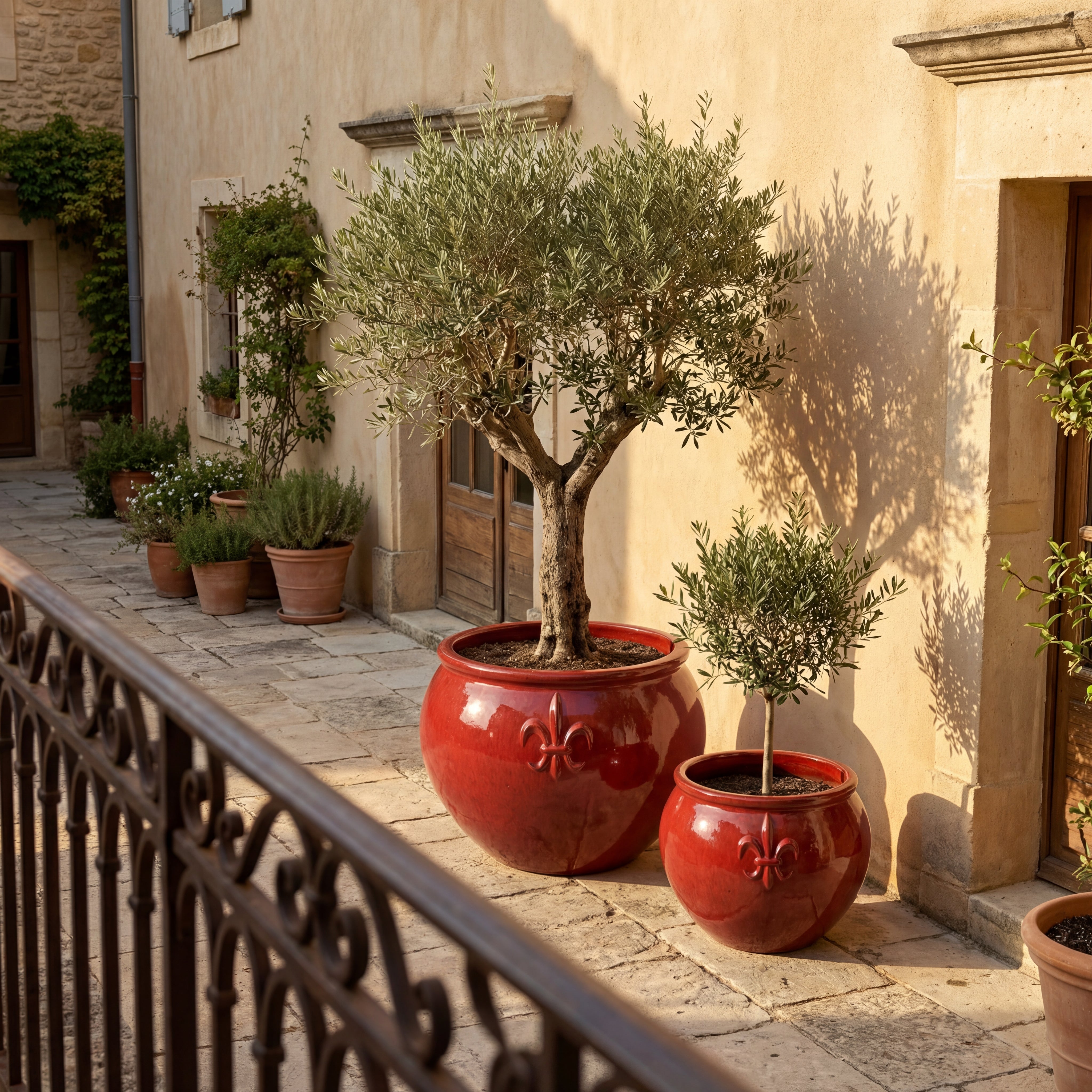 Doniczka ceramiczna Clovis - Tropikalna zieleń