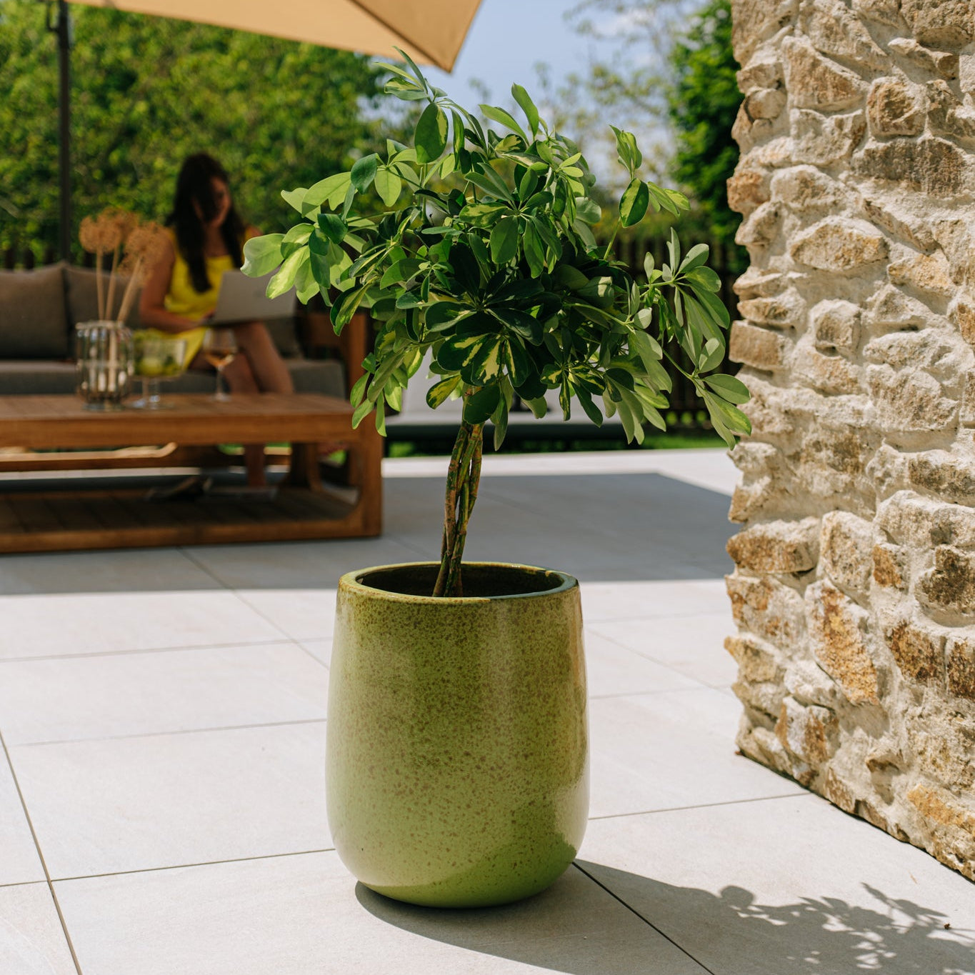 Ceramic flower pot Diane - Autumn Zelezná