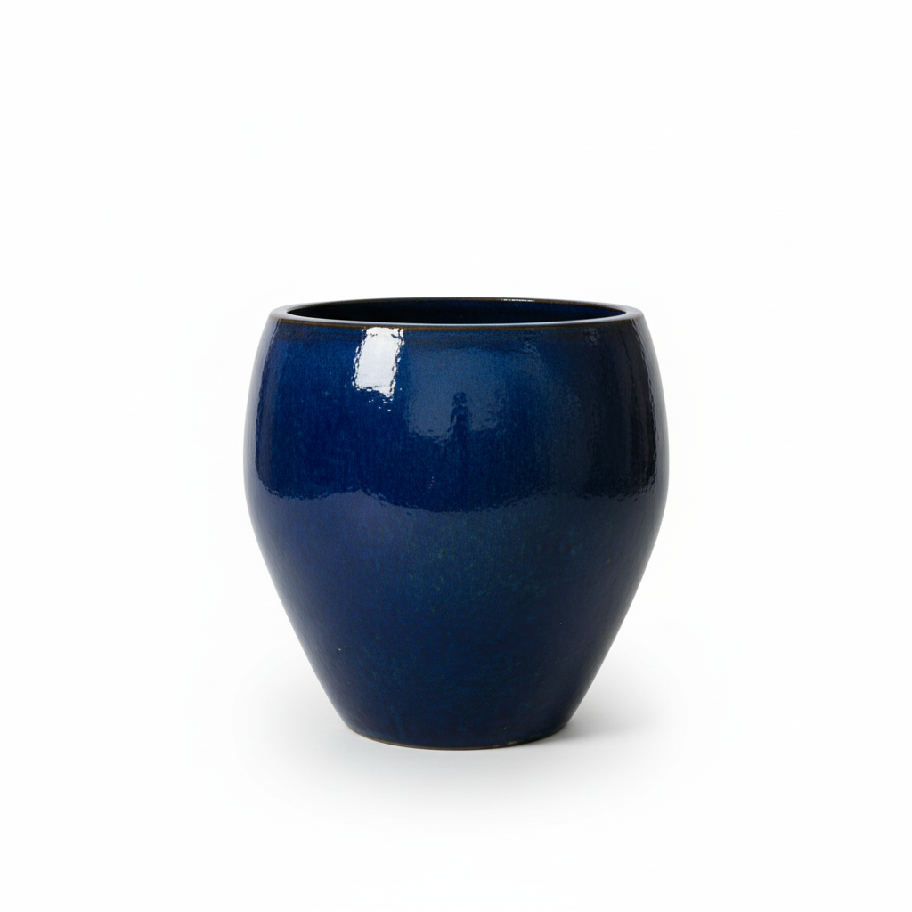 Doniczka ceramiczna LAFONTAINE - Morski błękit