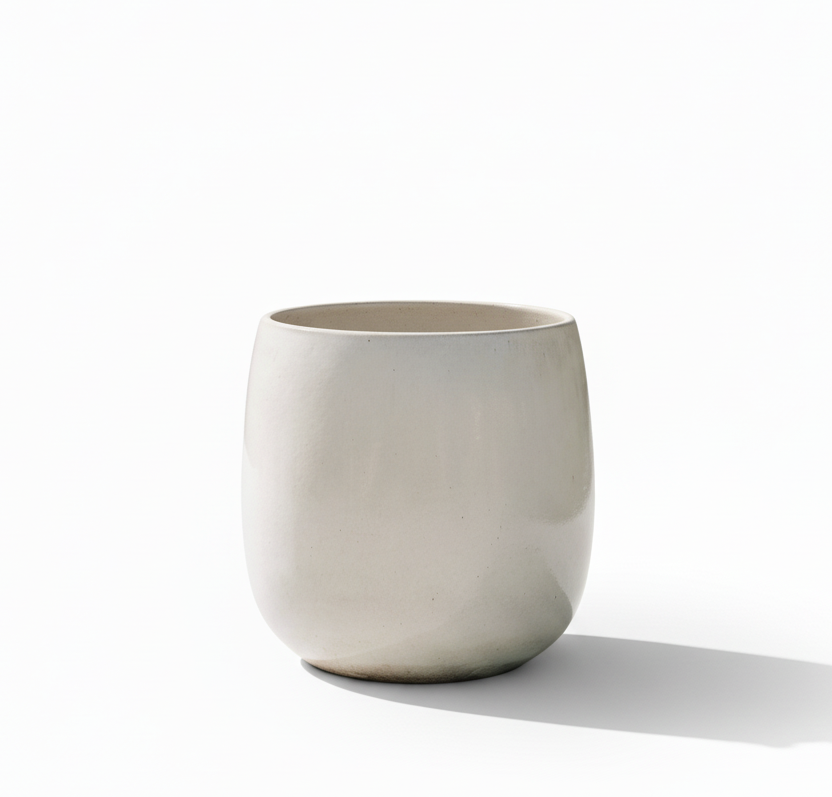 Keramický květináč SOCRATE - Krémová