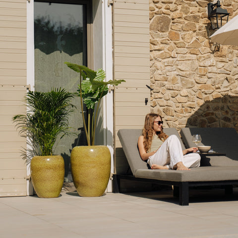 Ceramiczna doniczka Galiee - Jesienna zieleń