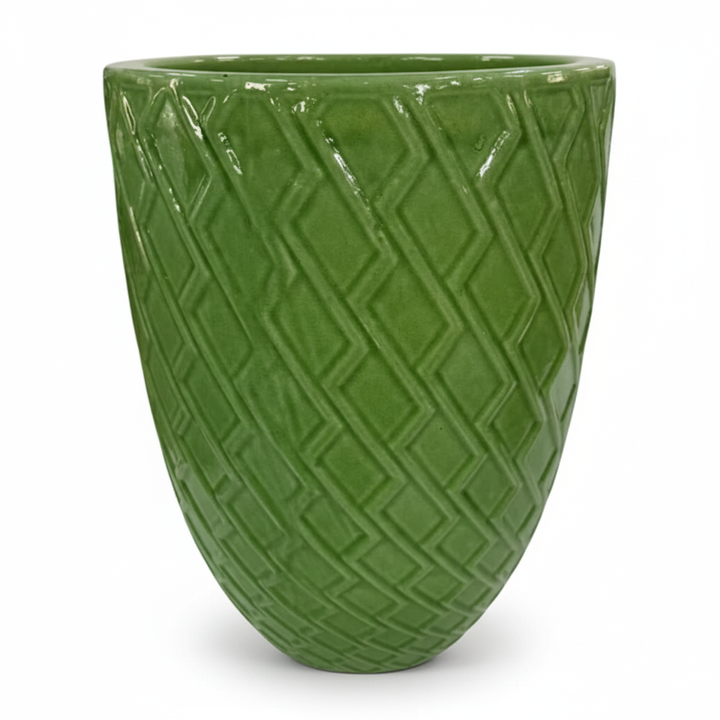 Doniczka ceramiczna Zeus - Jabłkowo-zielona