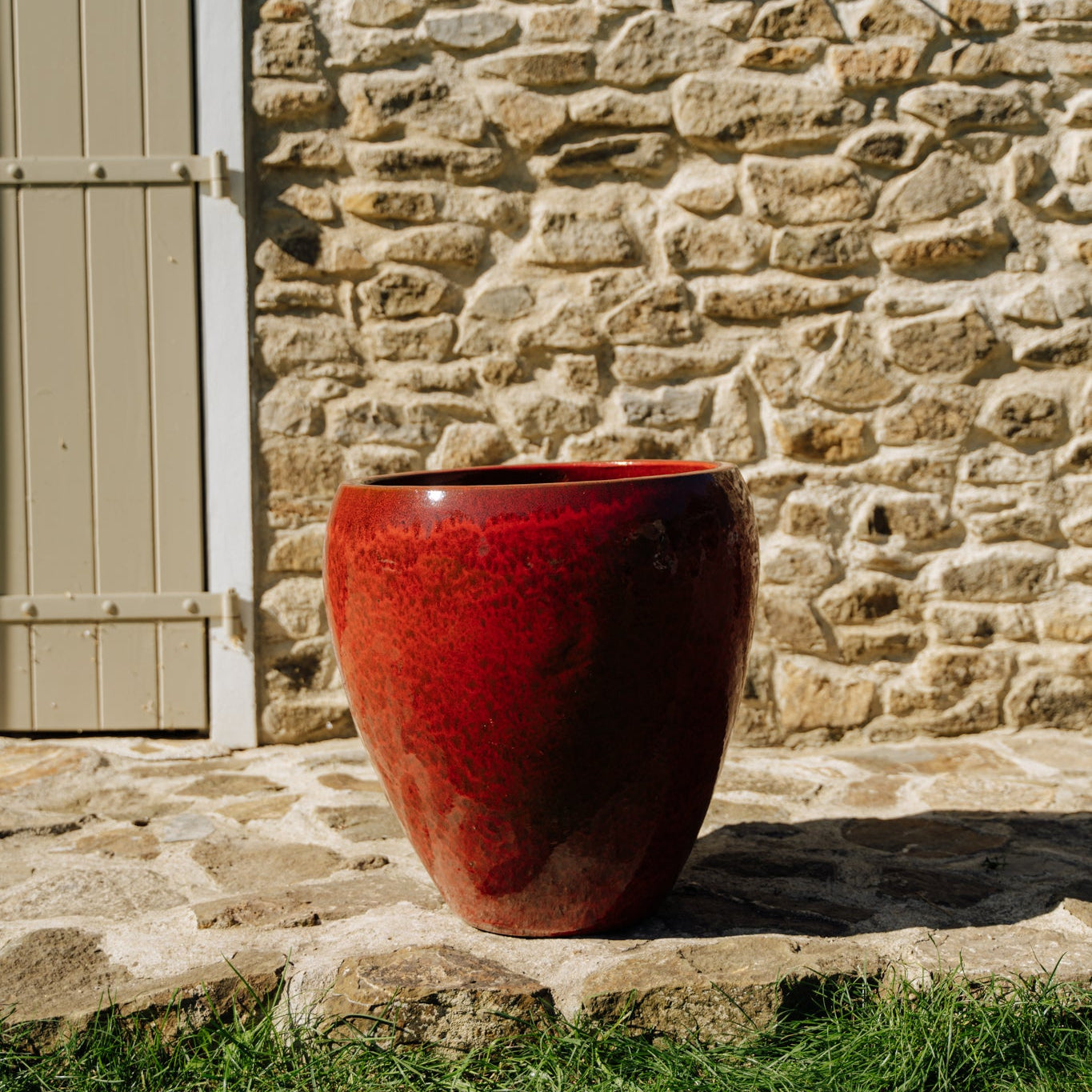 Doniczka ceramiczna LAFONTAINE - Topical czerwona