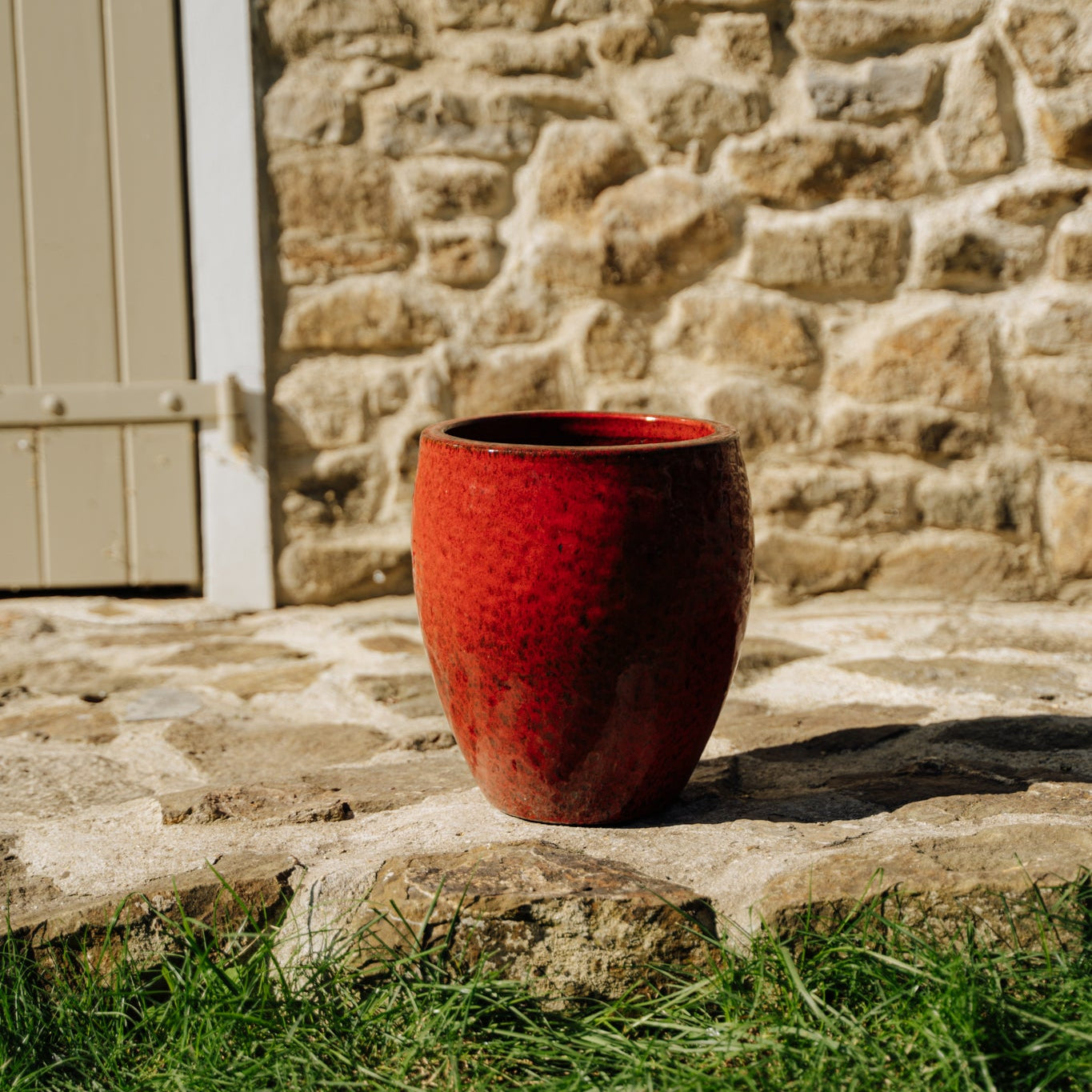 Doniczka ceramiczna LAFONTAINE - Topical czerwona