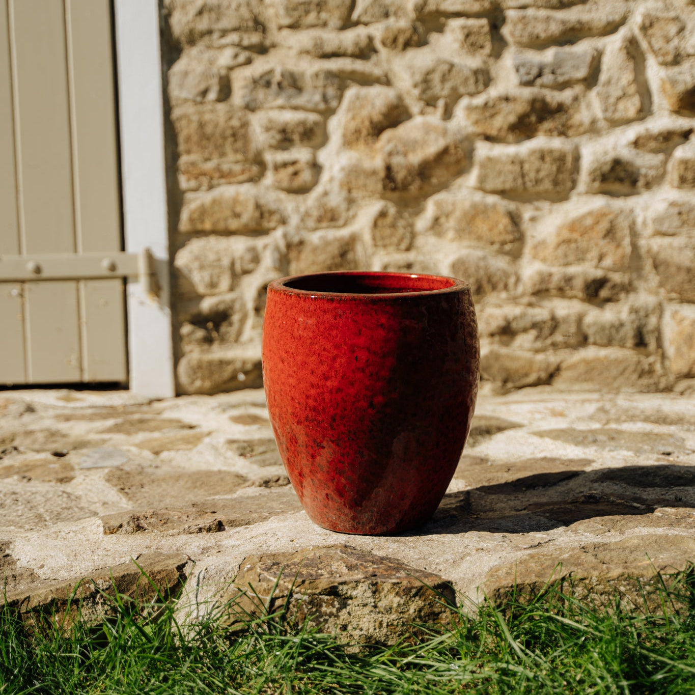 Doniczka ceramiczna LAFONTAINE - Topical czerwona