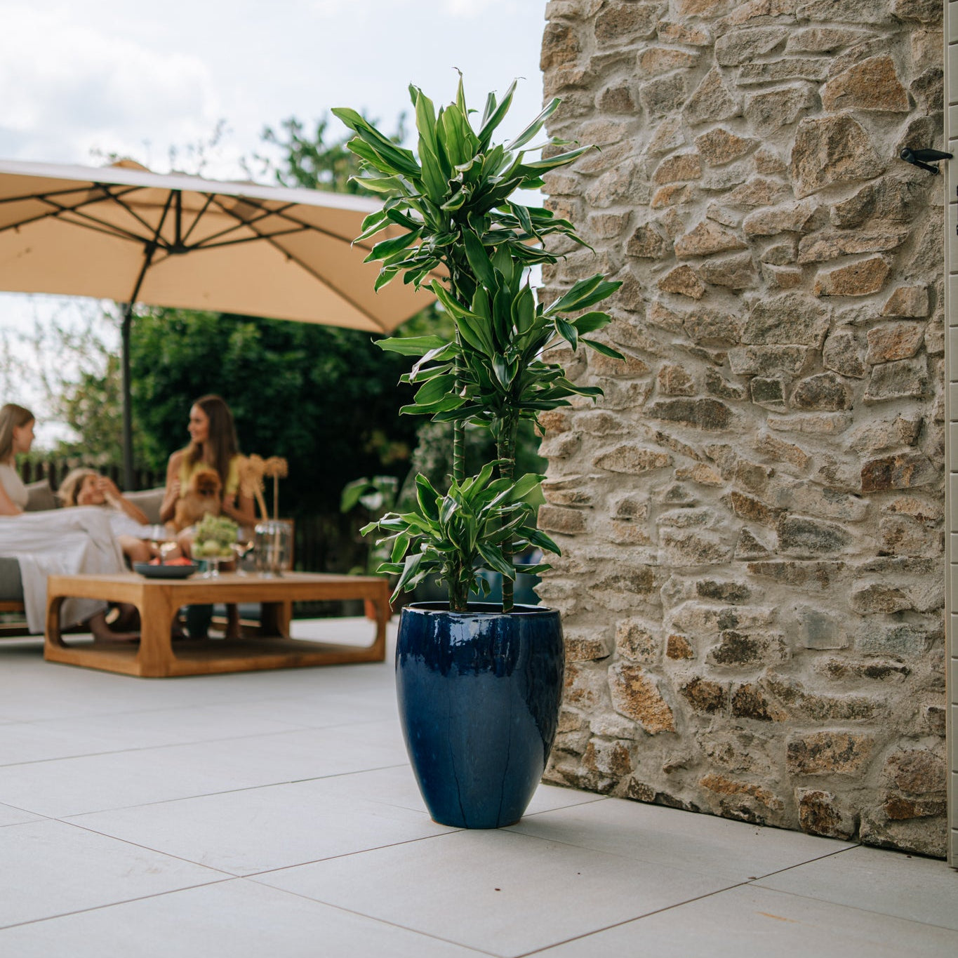 Doniczka ceramiczna LAFONTAINE - Morski błękit