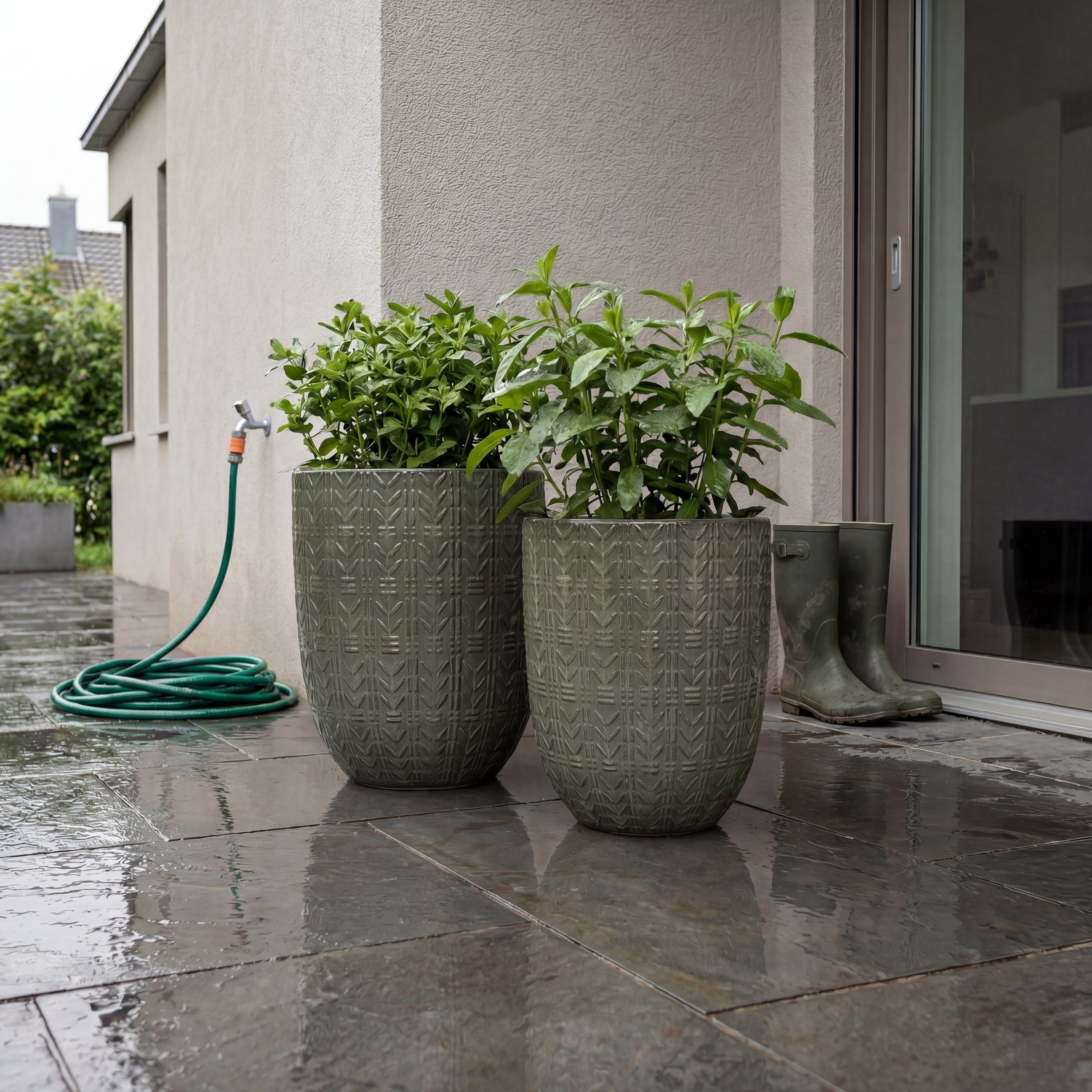 Keramicky květináč Mercure - Khaki