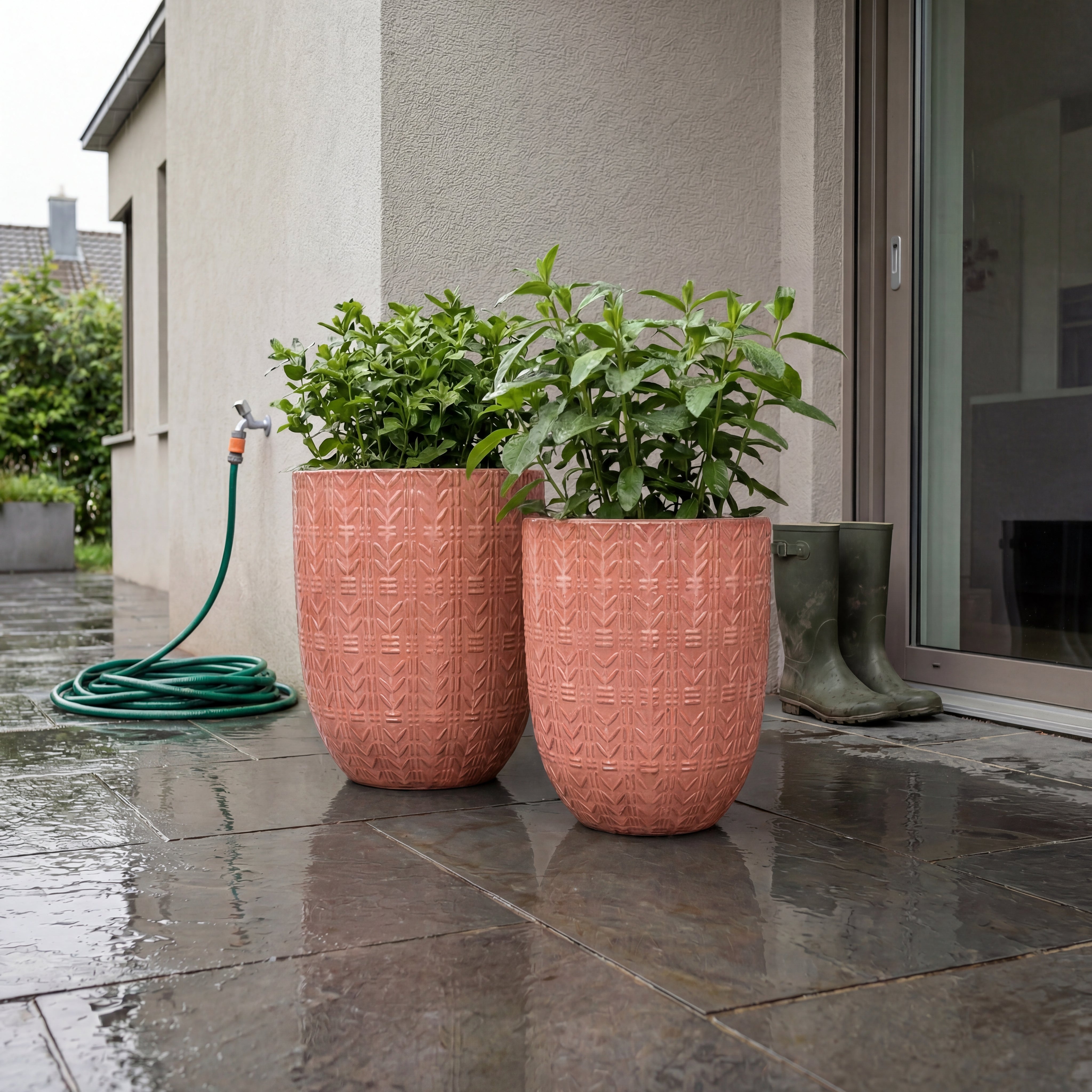 Keramicky květináč Mercure - Starorůžová