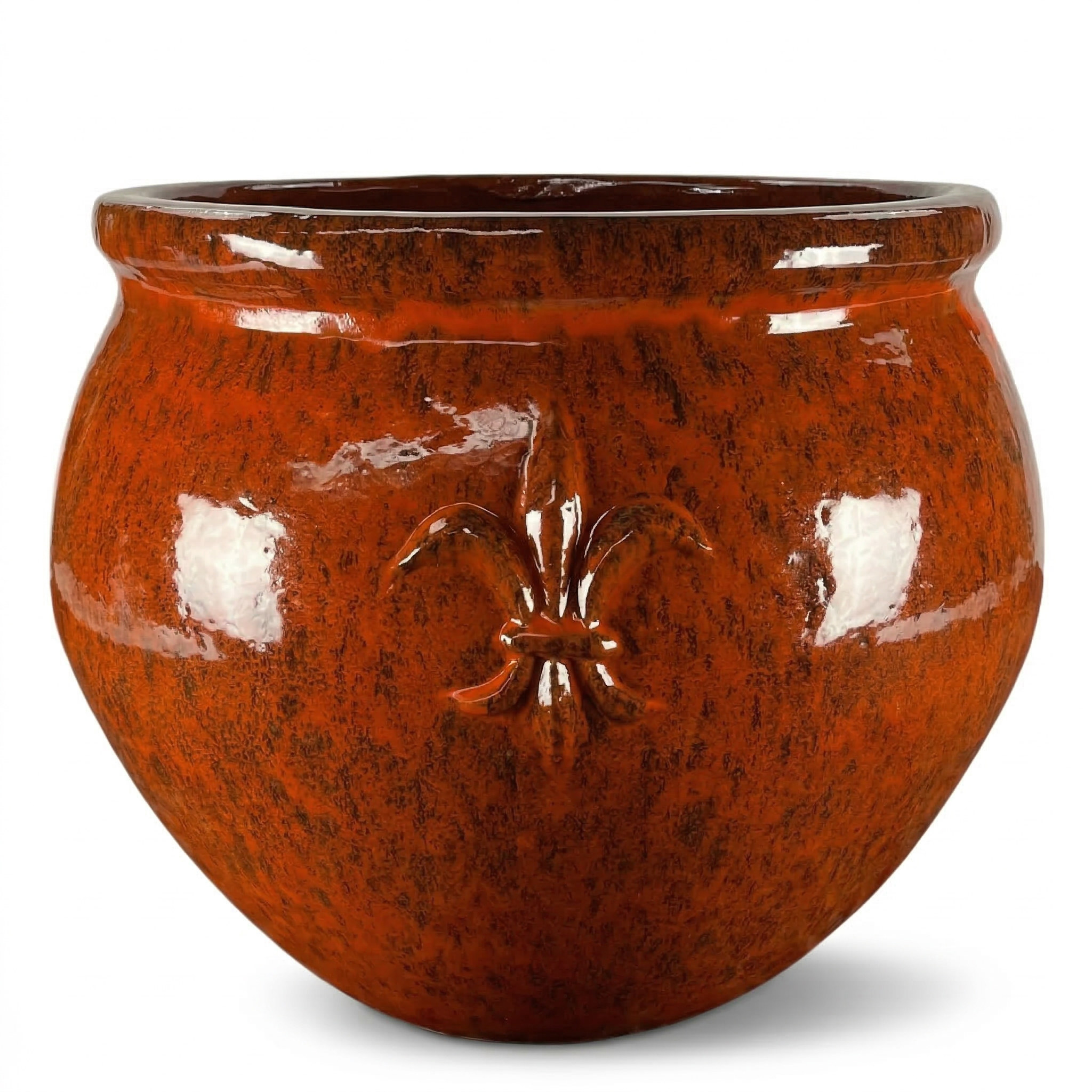 Keramický květináč Clovis - Podzimní oranžová