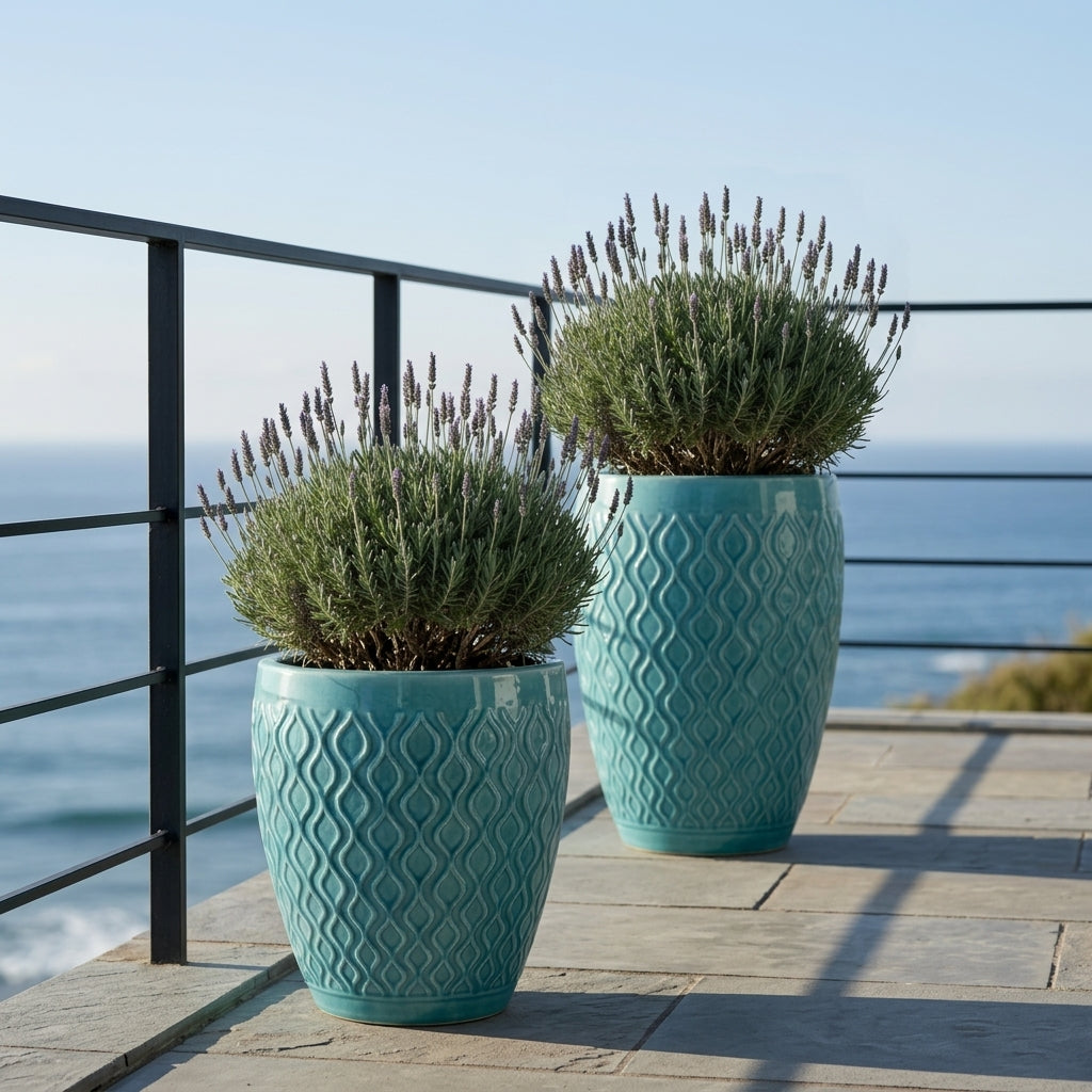 Keramicky doniczka Phenix - Turkusowy