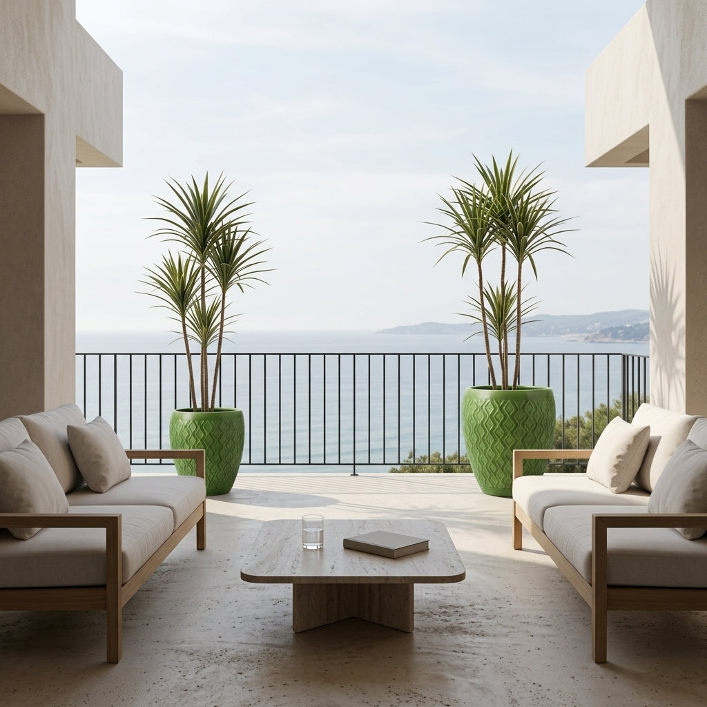 Keramicky květináč Phenix - Jablkově zelená