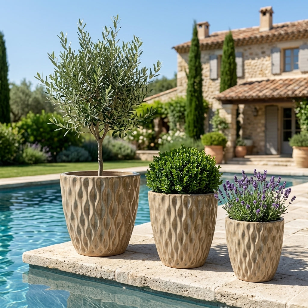 Keramický květináč Monet Broušený bronz – ručně vyráběný glazovaný květináč z terakoty