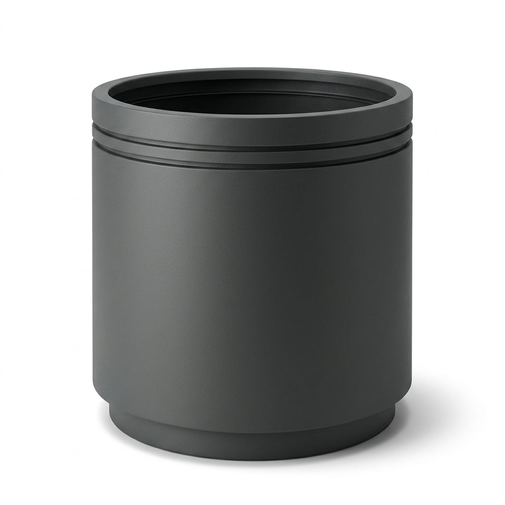 Provencelia INFINITY antracytowa — doniczka ceramiczna ręcznie wykonywana, mrozoodporna