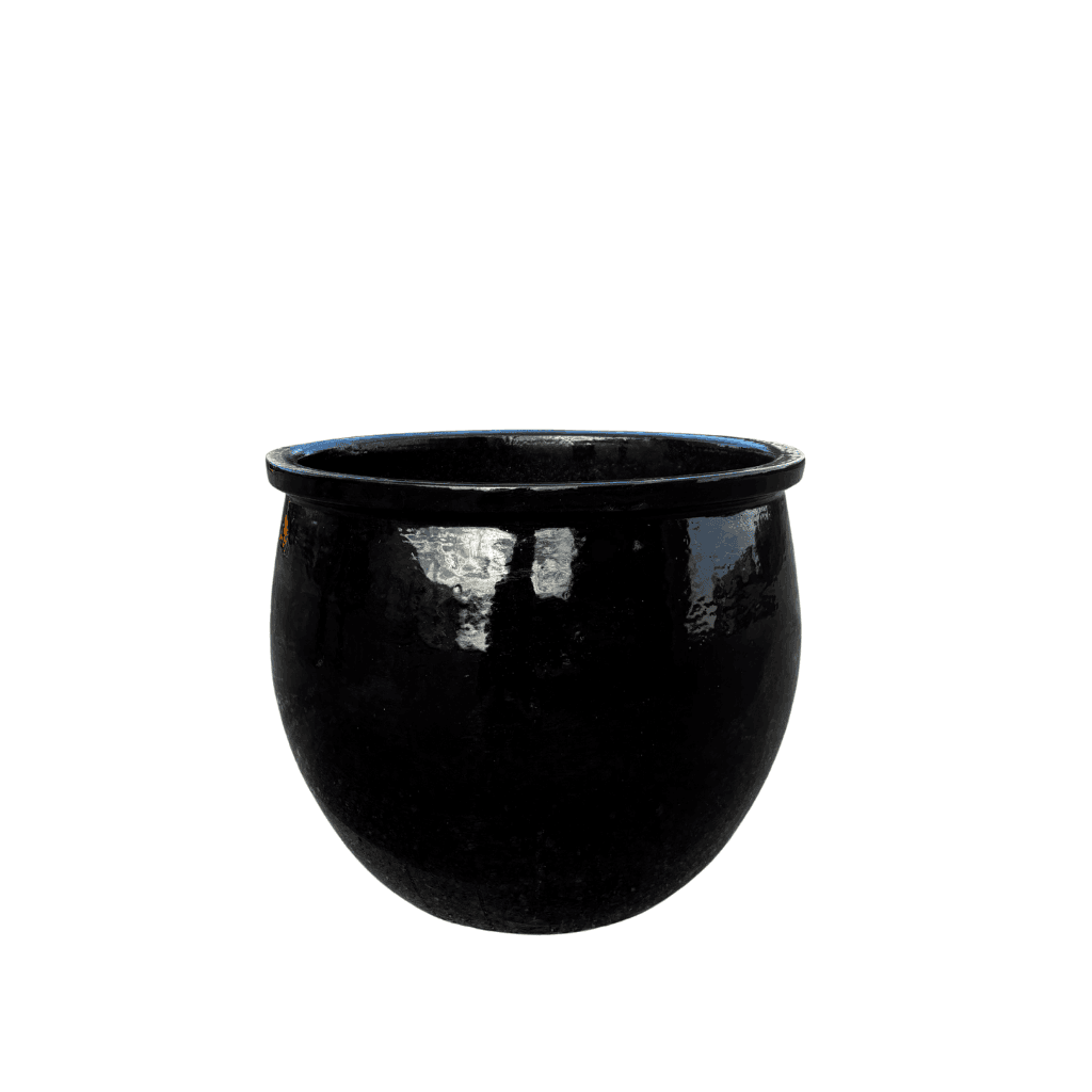 Doniczka ceramiczna Newton – Czarna, S (21 cm x 23 cm)