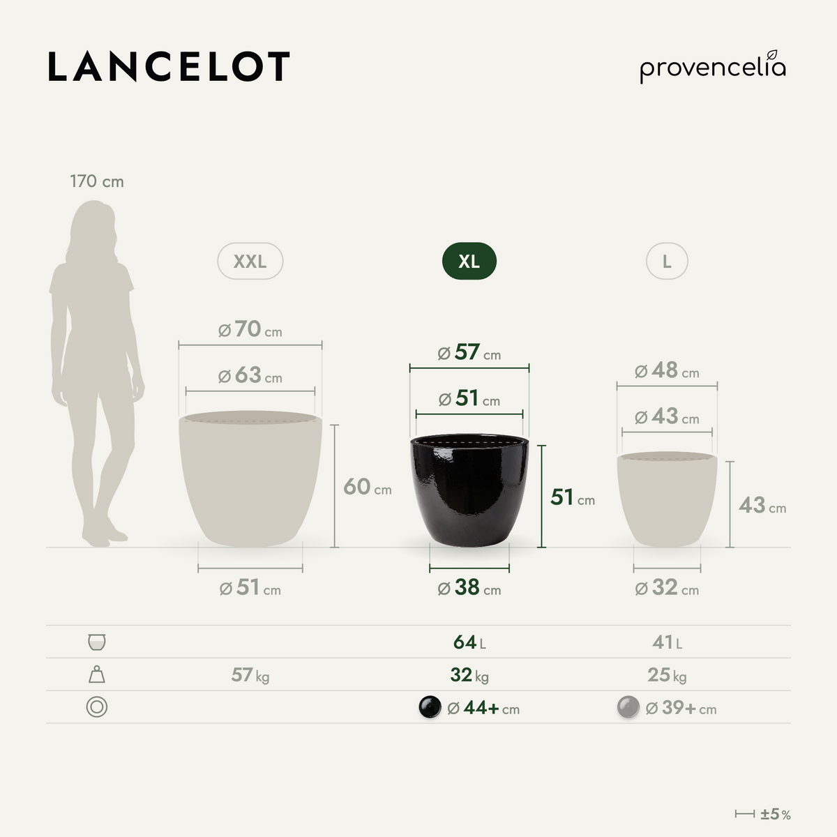 LANCELOT XL – wymiary
