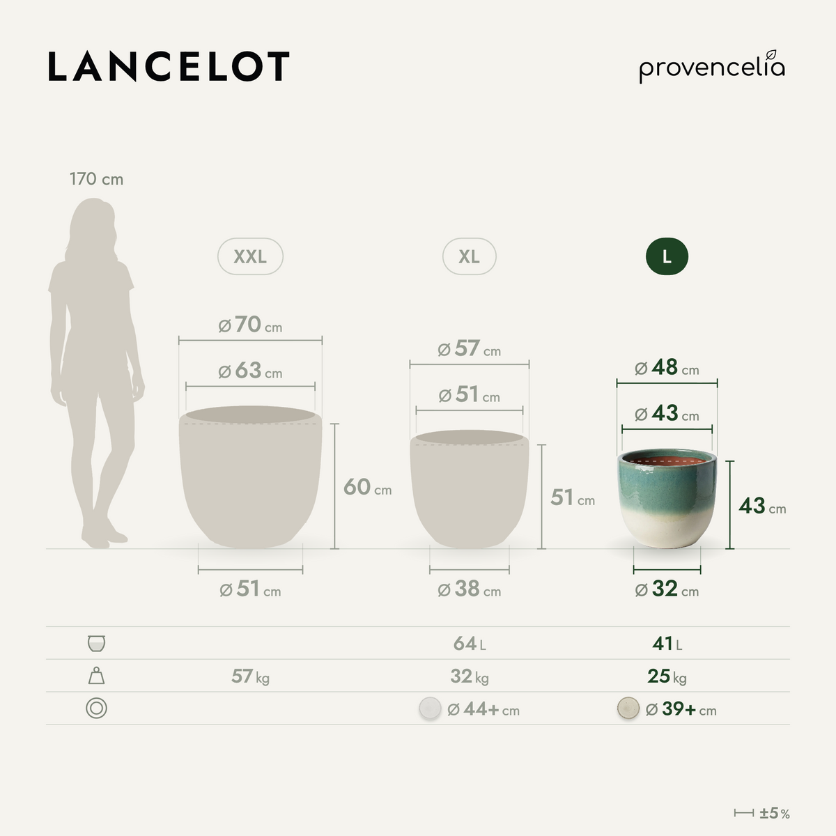 LANCELOT L – wymiary
