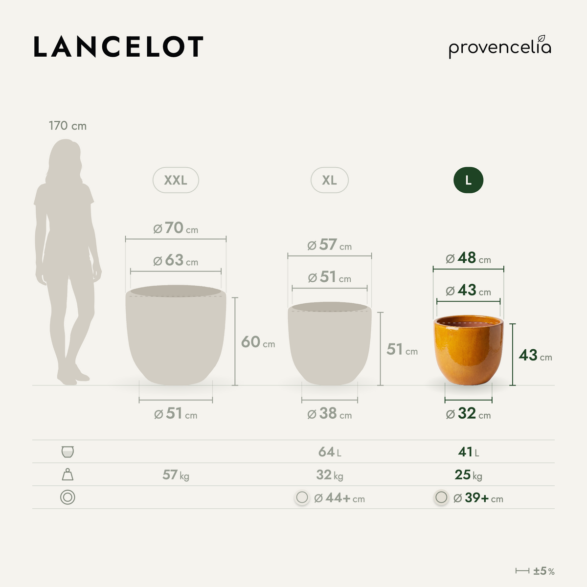 LANCELOT L – wymiary