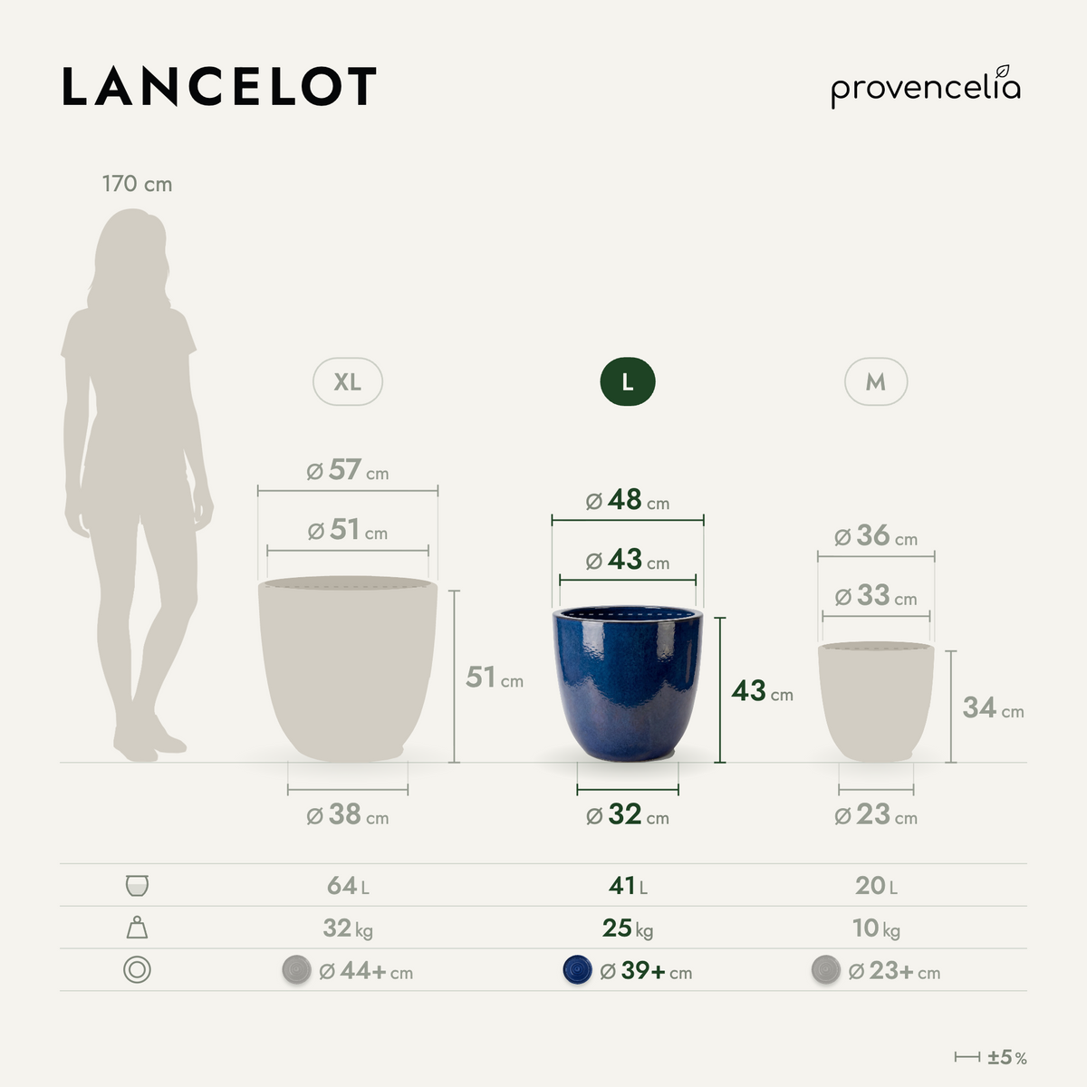 LANCELOT L – wymiary
