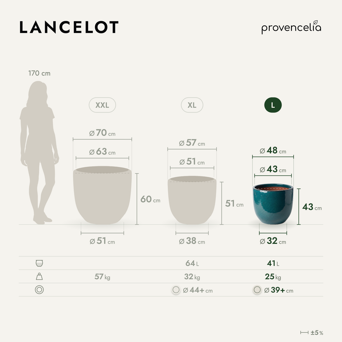 LANCELOT L – wymiary