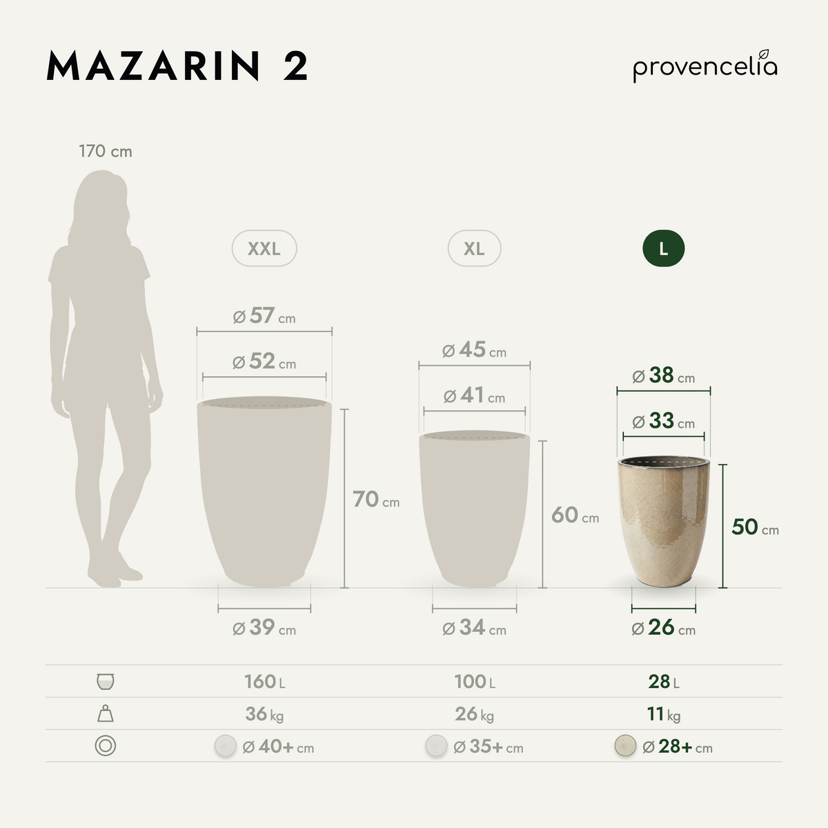 MAZARIN 2 L – wymiary
