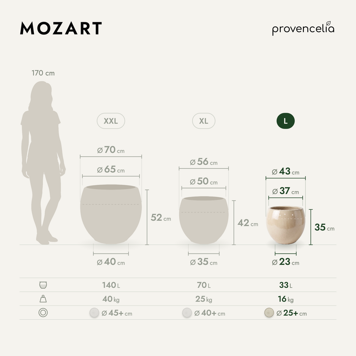 MOZART L – wymiary