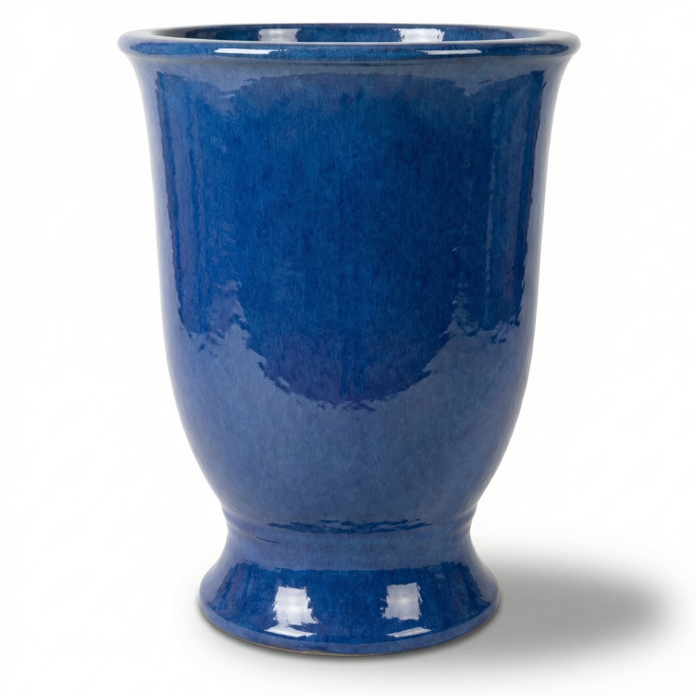 Doniczka ceramiczna Arthur - Morski błękit - XL: 42 x 52 cm