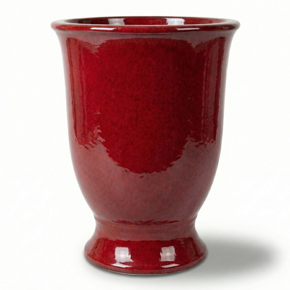 Doniczka ceramiczna Arthur - Tropikalna czerwień - M: 32 x 39 cm