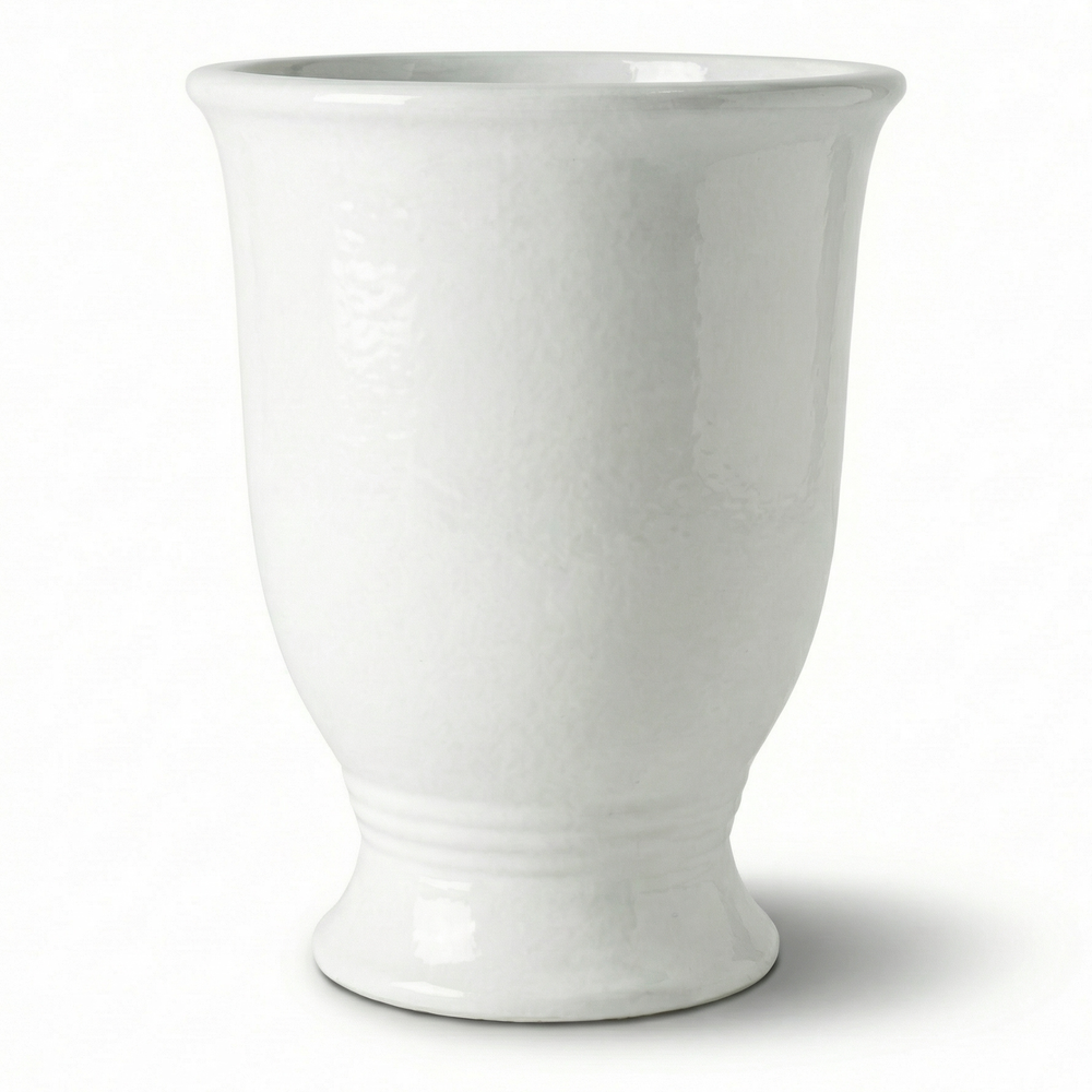 Doniczka ceramiczna Arthur - Biała - M: 32 x 39 cm