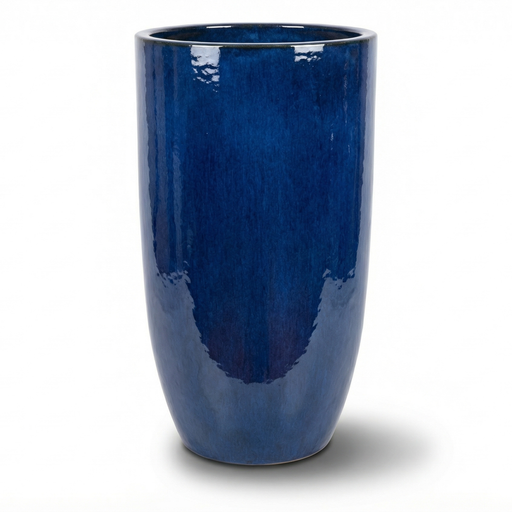 Ceramiczna doniczka Atena - Morski błękit - XXL (40 x 81 cm)