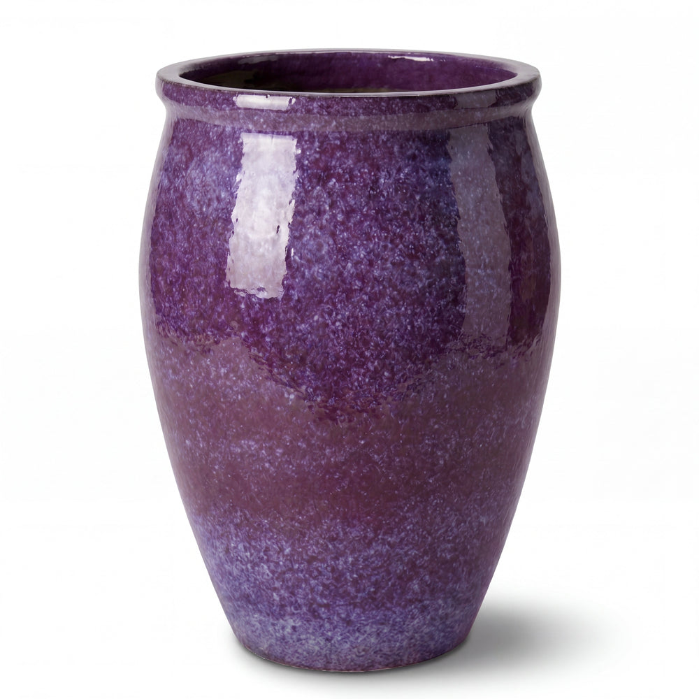 Doniczka ceramiczna BACCHUS - Fioletowa - L (36 cm x 52 cm)