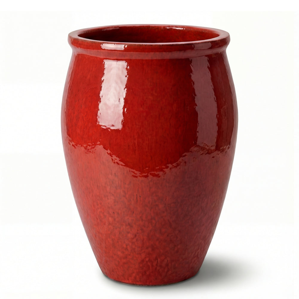 Doniczka ceramiczna BACCHUS - Tropikalna czerwień - XL (36 cm x 52 cm)