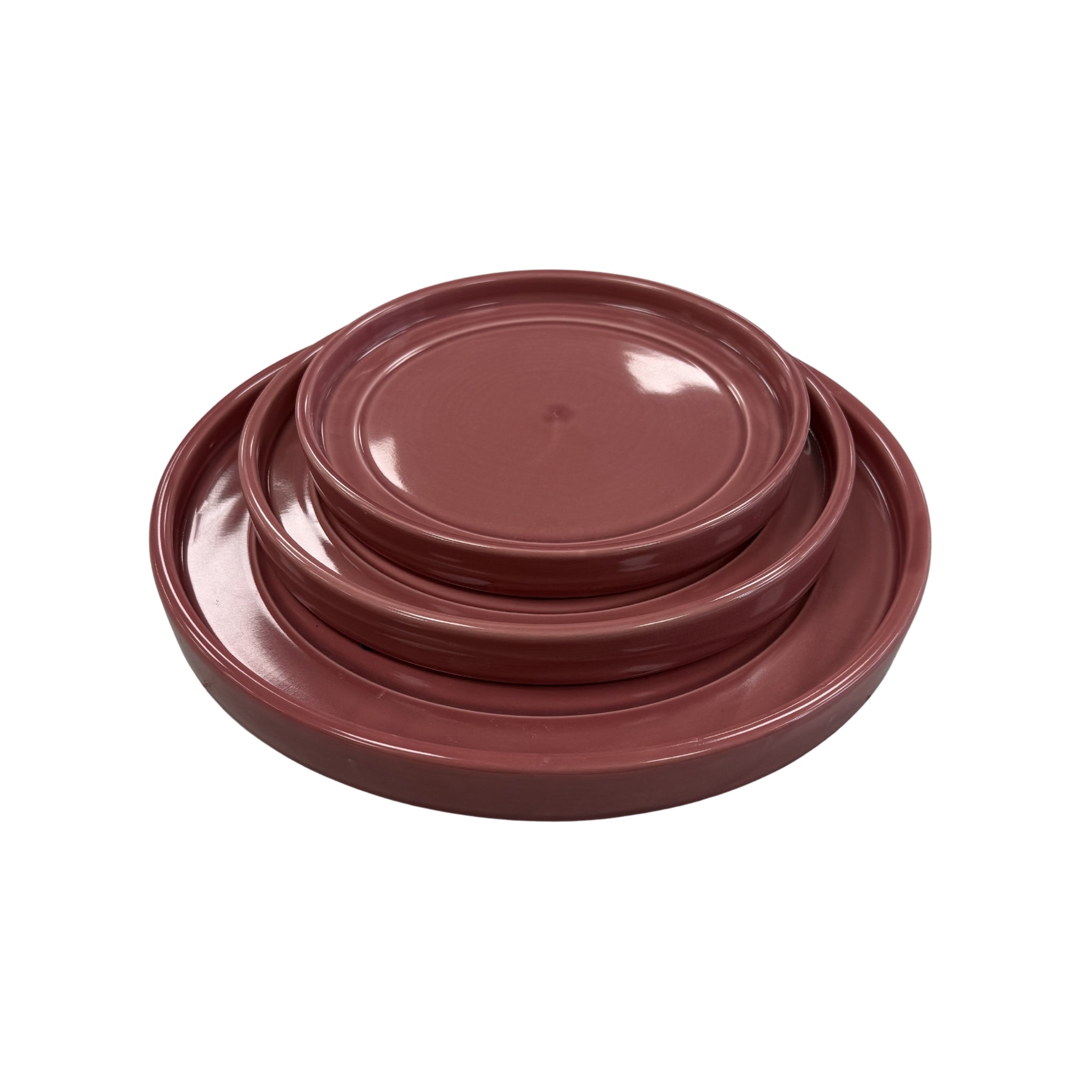 Podmiska pod květináč - Růžová