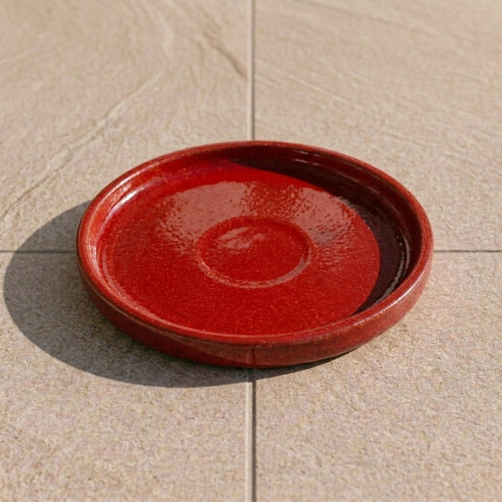 Podstawka pod doniczkę - Intensywna czerwień (Ø 20–40 cm)