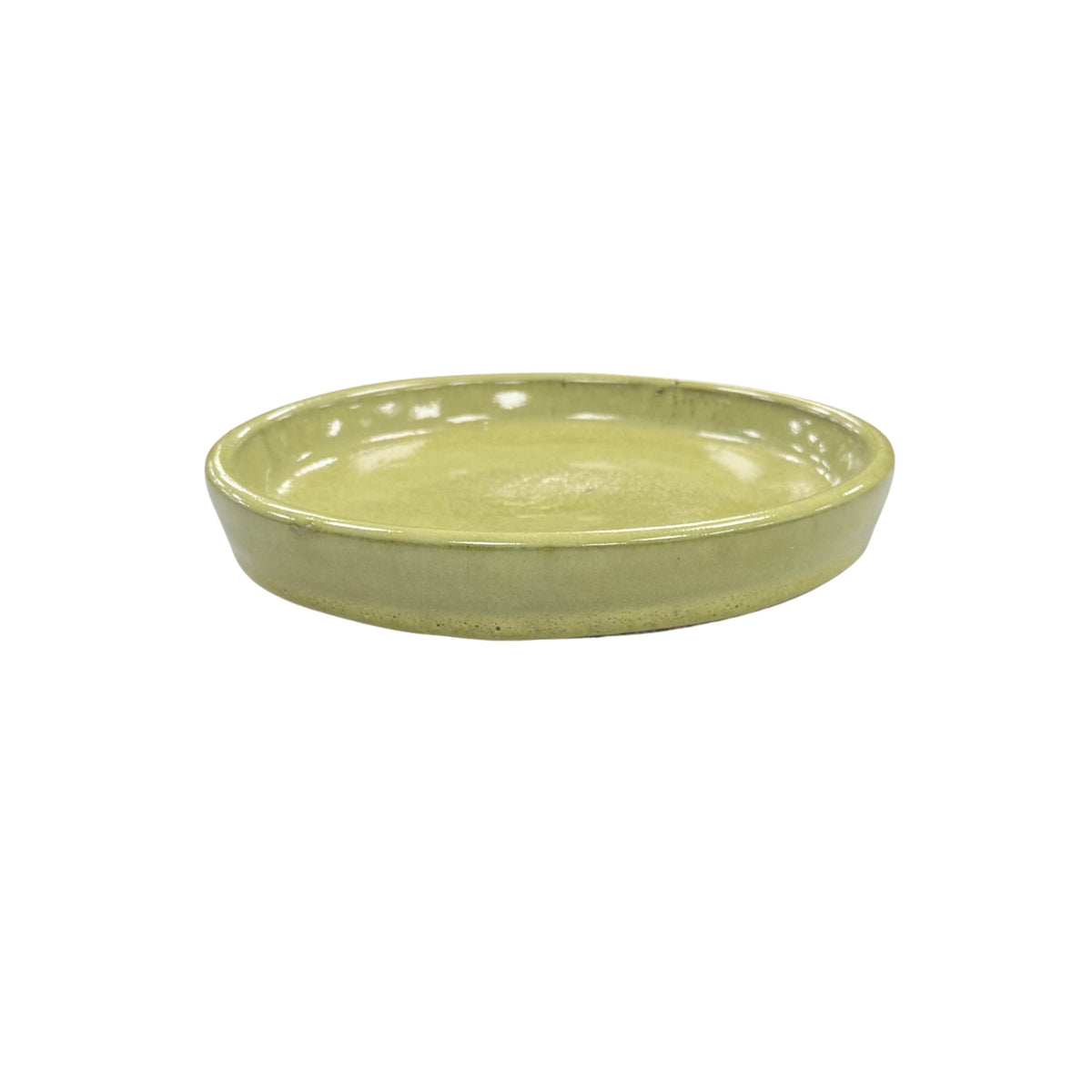 Ceramiczna podstawka Żółta pod doniczkę – mrozoodporna