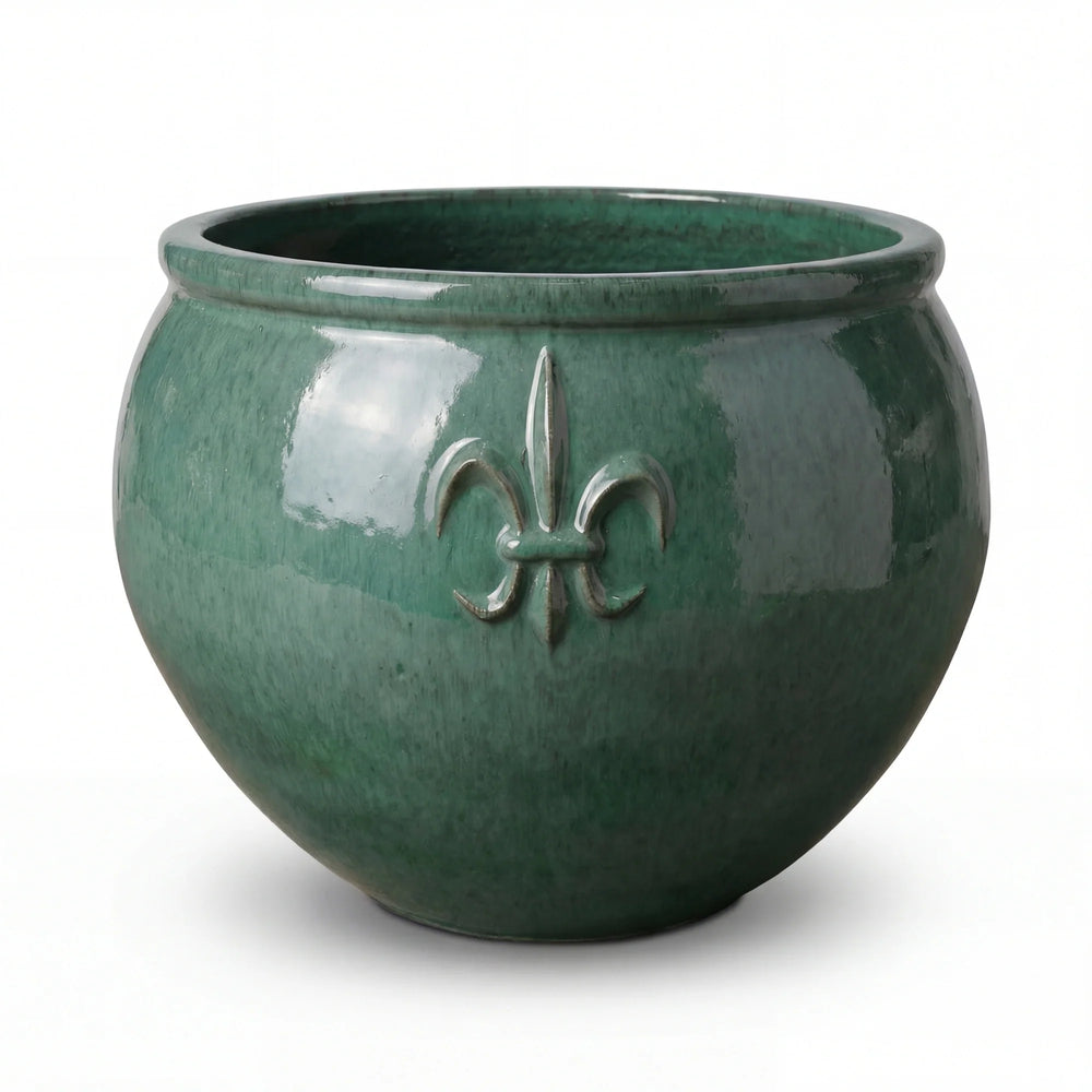 Doniczka ceramiczna Clovis - Nefrytowa - XXL (85 cm x 64 cm)