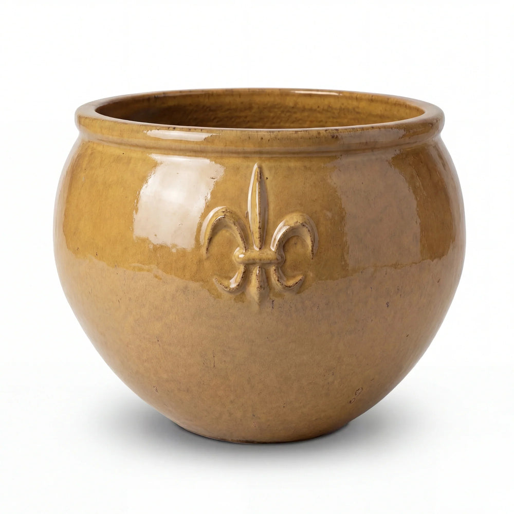 Doniczka ceramiczna Clovis - Pustynna żółć - XXL (85 cm x 64 cm)