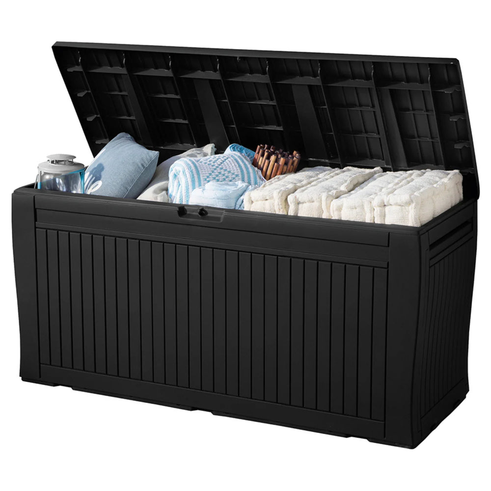 Keter Comfy 270 L — skrzynia ogrodowa 117×45×57 cm, grafitowa