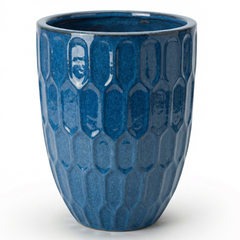Keramický květináč Daudet Anticky modrý – ručně vyráběný glazovaný květináč z terakoty