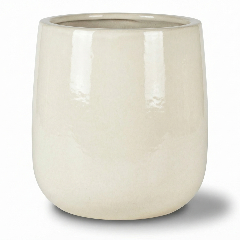 Doniczka ceramiczna Diane - Kremowa - M (23 x 23 cm)