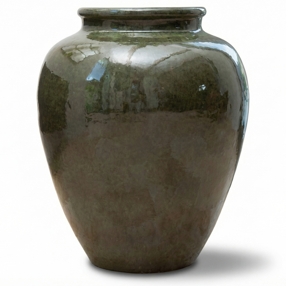Doniczka ceramiczna Dionysos - Tropikalna zieleń - (50 x 65 cm)