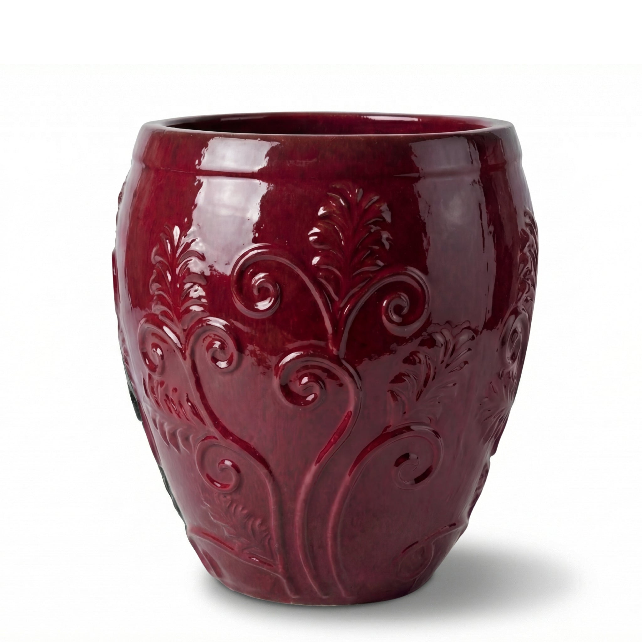 Ceramiczna doniczka Gaia - Ceglasta czerwień