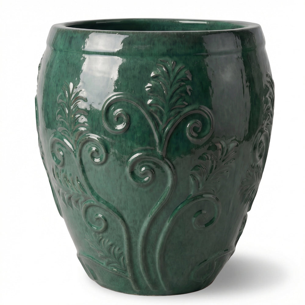 Ceramiczna doniczka Gaia - Nefryt - XXL (80 cm x 85 cm)