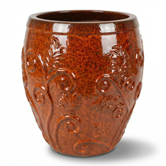 Ceramiczna doniczka Gaia - Jesienna Pomarańcza