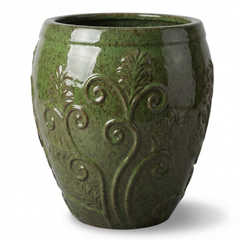 Doniczka ceramiczna Gaia - Tropikalna zieleń